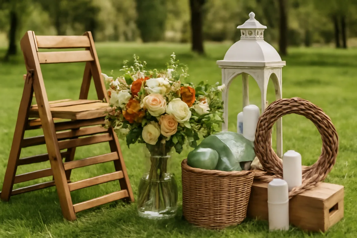 Che materiali servono per decorare una cerimonia outdoor? Consigli pratici per ogni stagione